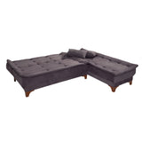 Canapea extensibilă de colț Kelebek Dreapta, Diverse culori, 225x160x86 cm - Antracit | SKU: 867UNQ1414 | Canapea extensibilă de colț Kelebek Dreapta, 225x160x86 cm, varianta Antracit, produs pentru amenajarea locuinței, disponibil online în România la CasaMob