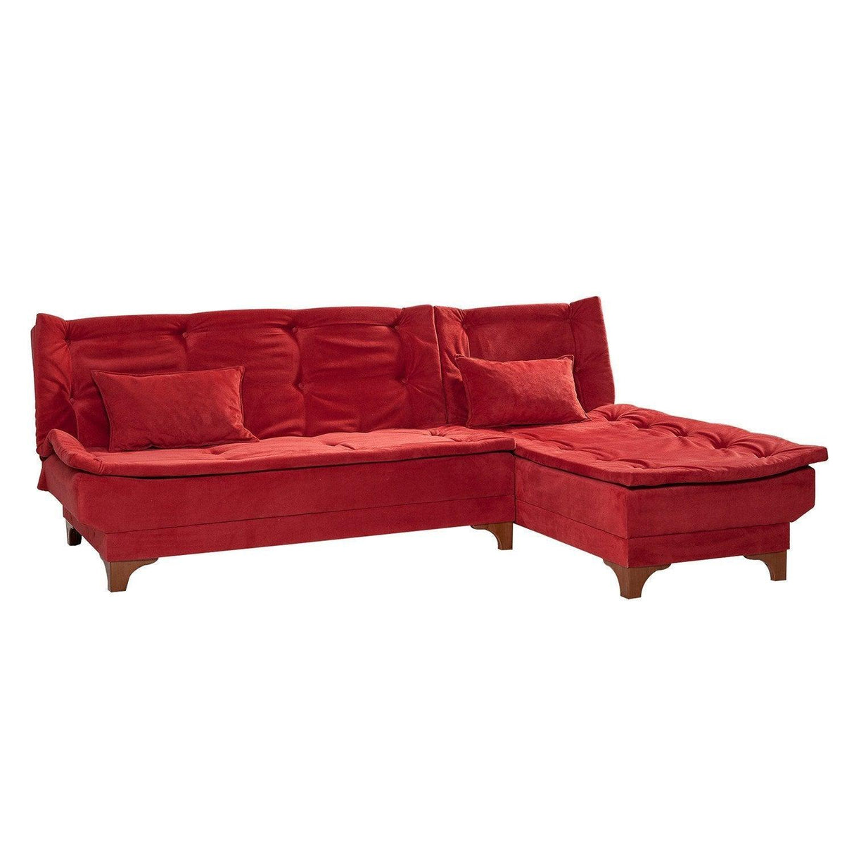 Canapea extensibilă de colț Kelebek Dreapta, Diverse culori, 225x160x86 cm - Bordo | SKU: 867UNQ1415 | Canapea extensibilă de colț Kelebek Dreapta, 225x160x86 cm, varianta Bordo, produs pentru amenajarea locuinței, disponibil online în România la CasaMob
