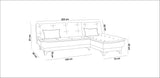 Canapea extensibilă de colț Kelebek Dreapta, Diverse culori, 225x160x86 cm - Verde marin | SKU: 867UNQ1416 | Canapea extensibilă de colț Kelebek Dreapta, 225x160x86 cm, varianta Verde marin, produs pentru amenajarea locuinței, disponibil online în România la CasaMob