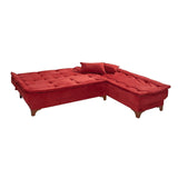 Canapea extensibilă de colț Kelebek Dreapta, Diverse culori, 225x160x86 cm - Verde marin | SKU: 867UNQ1416 | Canapea extensibilă de colț Kelebek Dreapta, 225x160x86 cm, varianta Verde marin, produs pentru amenajarea locuinței, disponibil online în România la CasaMob