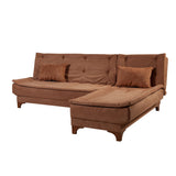 Canapea extensibilă de colț Kelebek Dreapta, Diverse culori, 225x160x86 cm - Maro | SKU: 867UNQ1418 | Canapea extensibilă de colț Kelebek Dreapta, 225x160x86 cm, varianta Maro, produs pentru amenajarea locuinței, disponibil online în România la CasaMob
