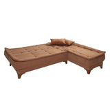 Canapea extensibilă de colț Kelebek Dreapta, Diverse culori, 225x160x86 cm - Maro | SKU: 867UNQ1418 | Canapea extensibilă de colț Kelebek Dreapta, 225x160x86 cm, varianta Maro, produs pentru amenajarea locuinței, disponibil online în România la CasaMob