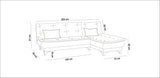 Canapea extensibilă de colț Kelebek Dreapta, Diverse culori, 225x160x86 cm - Maro | SKU: 867UNQ1418 | Canapea extensibilă de colț Kelebek Dreapta, 225x160x86 cm, varianta Maro, produs pentru amenajarea locuinței, disponibil online în România la CasaMob