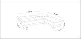 Canapea extensibilă de colț Kelebek Dreapta, Diverse culori, 225x160x86 cm - Maro | SKU: 867UNQ1418 | Canapea extensibilă de colț Kelebek Dreapta, 225x160x86 cm, varianta Maro, produs pentru amenajarea locuinței, disponibil online în România la CasaMob