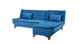 Canapea extensibilă de colț Kelebek Dreapta, Diverse culori, 225x160x86 cm - Albastru închis | SKU: 867UNQ1419 | Canapea extensibilă de colț Kelebek Dreapta, 225x160x86 cm, varianta Albastru închis, produs pentru amenajarea locuinței, disponibil online în România la CasaMob