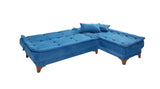 Canapea extensibilă de colț Kelebek Dreapta, Diverse culori, 225x160x86 cm - Albastru închis | SKU: 867UNQ1419 | Canapea extensibilă de colț Kelebek Dreapta, 225x160x86 cm, varianta Albastru închis, produs pentru amenajarea locuinței, disponibil online în România la CasaMob