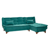 Canapea extensibilă de colț Kelebek Dreapta, Diverse culori, 225x160x86 cm - Verde | SKU: 867UNQ1422 | Canapea extensibilă de colț Kelebek Dreapta, 225x160x86 cm, varianta Verde, produs pentru amenajarea locuinței, disponibil online în România la CasaMob