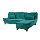 Canapea extensibilă de colț Kelebek Dreapta, Diverse culori, 225x160x86 cm - Verde | SKU: 867UNQ1422 | Canapea extensibilă de colț Kelebek Dreapta, 225x160x86 cm, varianta Verde, produs pentru amenajarea locuinței, disponibil online în România la CasaMob