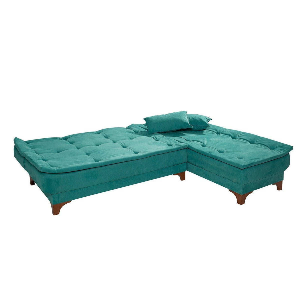 Canapea extensibilă de colț Kelebek Dreapta, Diverse culori, 225x160x86 cm - Verde | SKU: 867UNQ1422 | Canapea extensibilă de colț Kelebek Dreapta, 225x160x86 cm, varianta Verde, produs pentru amenajarea locuinței, disponibil online în România la CasaMob