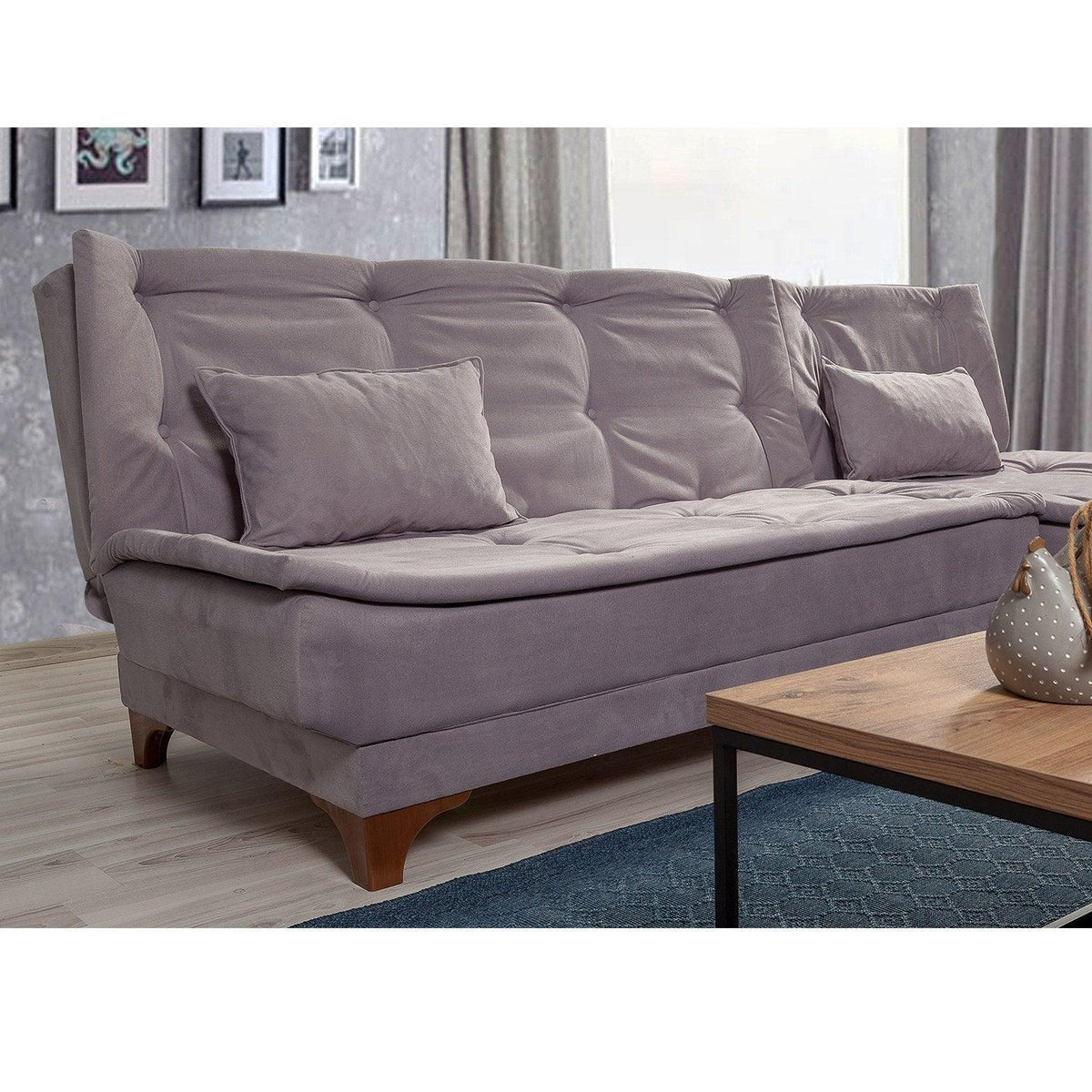 Verde | SKU: 867UNQ1422 | Canapea extensibilă de colț Kelebek Dreapta, 225x160x86 cm, varianta Verde, produs pentru amenajarea locuinței, disponibil online în România la CasaMob