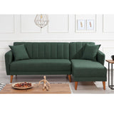 Canapea extensibilă Tetra, Colț, Dreapta, Diverse culori, 225x150x85 cm - Verde | SKU: 867UNQ1431 | Canapea extensibilă Tetra, Colț, Dreapta, 225x150x85 cm, varianta Verde, produs pentru amenajarea locuinței, disponibil online în România la CasaMob