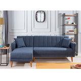 Canapea extensibilă Aqua, Colț, Stânga, Diverse culori, 225x150x85 cm - Albastru închis | SKU: 867UNQ1432 | Canapea extensibilă Aqua, Colț, Stânga, 225x150x85 cm, varianta Albastru închis, produs pentru amenajarea locuinței, disponibil online în România la CasaMob