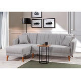 Canapea extensibilă Aqua, Colț, Stânga, Diverse culori, 225x150x85 cm - Gri deschis | SKU: 867UNQ1434 | Canapea extensibilă Aqua, Colț, Stânga, 225x150x85 cm, varianta Gri deschis, produs pentru amenajarea locuinței, disponibil online în România la CasaMob