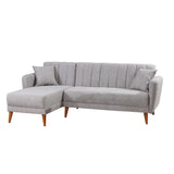 Canapea extensibilă Aqua, Colț, Stânga, Diverse culori, 225x150x85 cm - Gri deschis | SKU: 867UNQ1434 | Canapea extensibilă Aqua, Colț, Stânga, 225x150x85 cm, varianta Gri deschis, produs pentru amenajarea locuinței, disponibil online în România la CasaMob