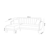 Canapea extensibilă Aqua, Colț, Stânga, Diverse culori, 225x150x85 cm - Gri deschis | SKU: 867UNQ1434 | Canapea extensibilă Aqua, Colț, Stânga, 225x150x85 cm, varianta Gri deschis, produs pentru amenajarea locuinței, disponibil online în România la CasaMob