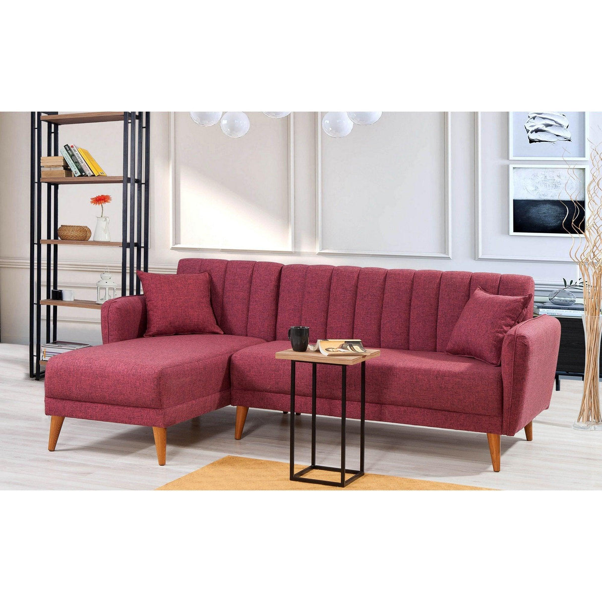 Canapea extensibilă Aqua, Colț, Stânga, Diverse culori, 225x150x85 cm - Bordo | SKU: 867UNQ1435 | Canapea extensibilă Aqua, Colț, Stânga, 225x150x85 cm, varianta Bordo, produs pentru amenajarea locuinței, disponibil online în România la CasaMob