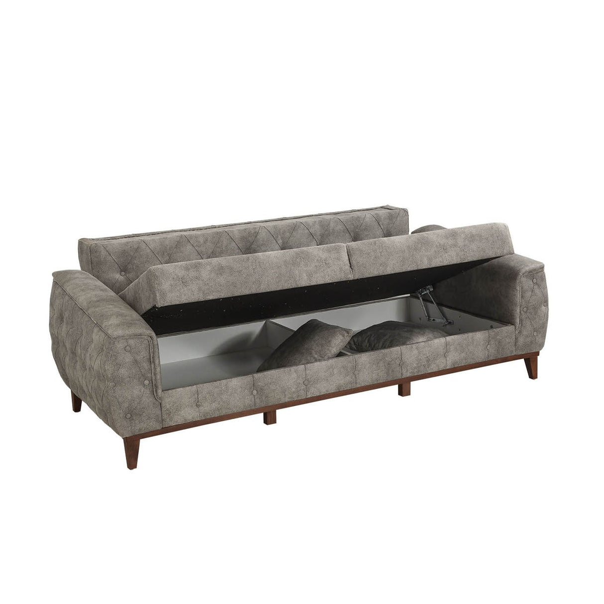 Canapea extensibilă 3 locuri Marta, Diverse culori, 225x94x85 cm - Gri închis | SKU: 867UNQ1526 | Canapea extensibilă 3 locuri Marta, 225x94x85 cm, varianta Gri închis, produs pentru amenajarea locuinței, disponibil online în România la CasaMob