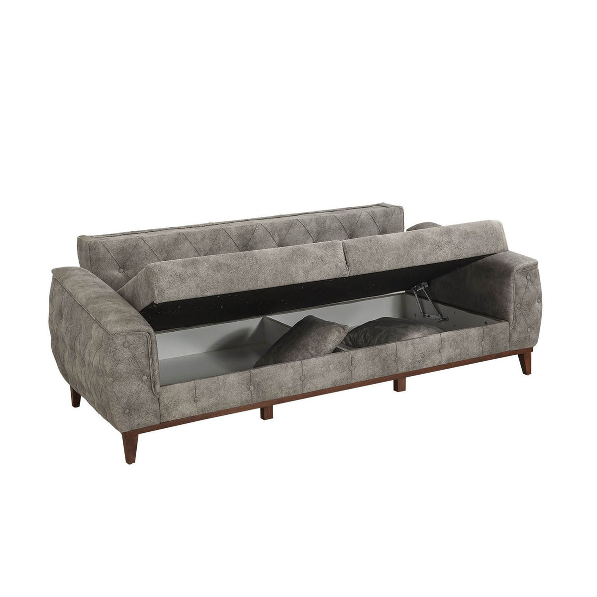 Gri închis | SKU: 867UNQ1526 | Canapea extensibilă 3 locuri Marta, 225x94x85 cm, varianta Gri închis, produs pentru amenajarea locuinței, disponibil online în România la CasaMob