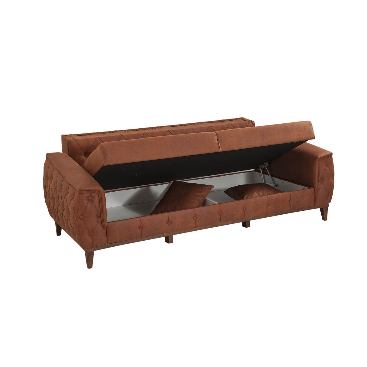 Canapea extensibilă 3 locuri Marta, Diverse culori, 225x94x85 cm - Maro | SKU: 867UNQ1527 | Canapea extensibilă 3 locuri Marta, 225x94x85 cm, varianta Maro, produs pentru amenajarea locuinței, disponibil online în România la CasaMob