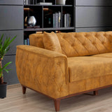 Canapea extensibilă 3 locuri Marta, Diverse culori, 225x94x85 cm - Galben | SKU: 867UNQ1530 | Canapea extensibilă 3 locuri Marta, 225x94x85 cm, varianta Galben, produs pentru amenajarea locuinței, disponibil online în România la CasaMob