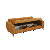Canapea extensibilă 3 locuri Marta, Diverse culori, 225x94x85 cm - Galben | SKU: 867UNQ1530 | Canapea extensibilă 3 locuri Marta, 225x94x85 cm, varianta Galben, produs pentru amenajarea locuinței, disponibil online în România la CasaMob