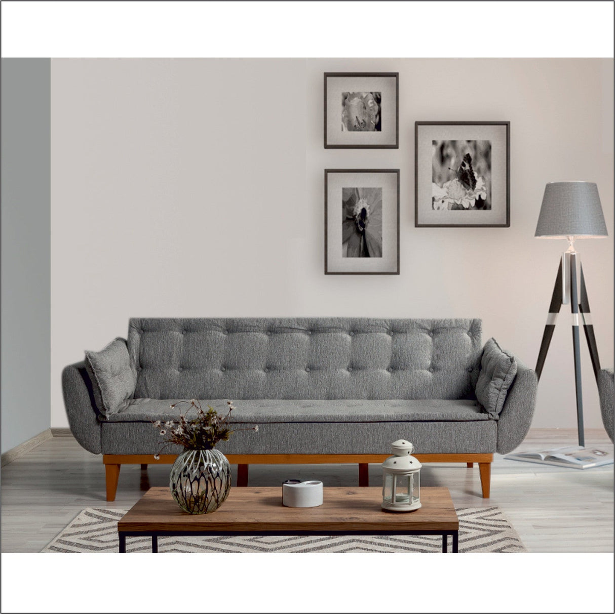 Canapea extensibilă 3 locuri Fiona, Diverse culori, 217x82x80 cm - Gri închis | SKU: 867UNQ1596 | Canapea extensibilă 3 locuri Fiona, 217x82x80 cm, varianta Gri închis, produs pentru amenajarea locuinței, disponibil online în România la CasaMob