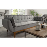 Canapea extensibilă 3 locuri Fiona, Diverse culori, 217x82x80 cm - Gri închis | SKU: 867UNQ1596 | Canapea extensibilă 3 locuri Fiona, 217x82x80 cm, varianta Gri închis, produs pentru amenajarea locuinței, disponibil online în România la CasaMob