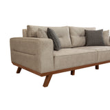 Canapea extensibilă 3 locuri Lugano, Crem, 225x98x85 cm