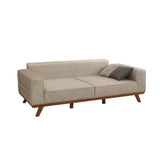 Canapea extensibilă 3 locuri Lugano, Crem, 225x98x85 cm