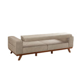 Canapea extensibilă 3 locuri Lugano, Crem, 225x98x85 cm