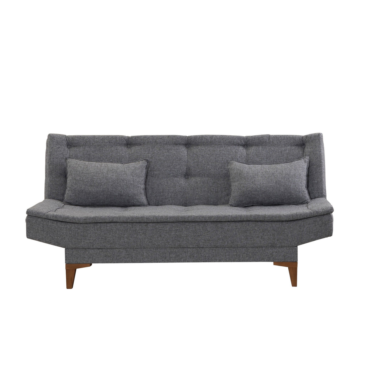 Gri închis | SKU: 867UNQ1649 | Canapea extensibilă Santo, 3 locuri, 186x85x90 cm, varianta Gri închis, produs pentru amenajarea locuinței, disponibil online în România la CasaMob
