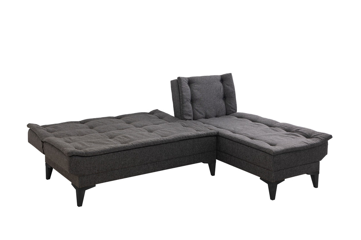 Canapea extensibilă de colț Santo-S, Diverse culori, 225x85x86 cm - Antracit | SKU: 867UNQ1908 | Canapea extensibilă de colț Santo-S, 225x85x86 cm, varianta Antracit, produs pentru amenajarea locuinței, disponibil online în România la CasaMob