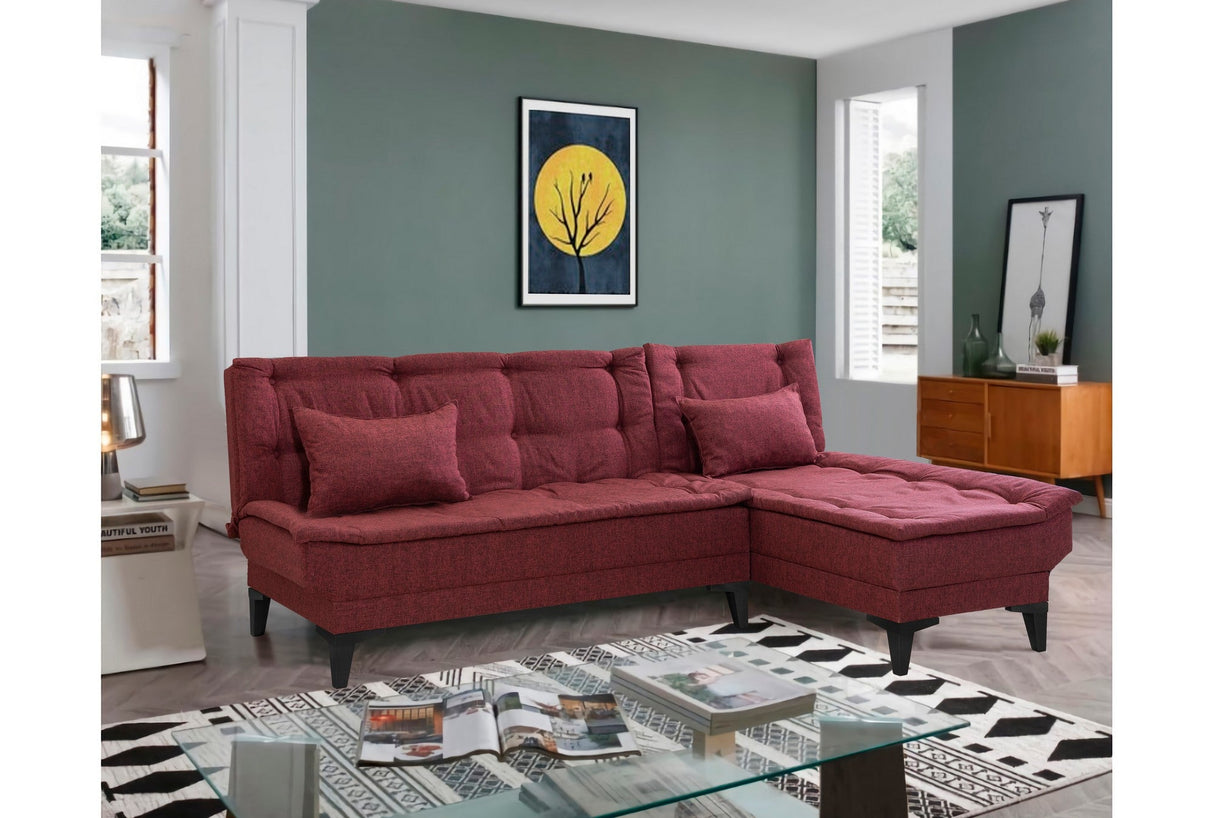 Canapea extensibilă de colț Santo-S, Diverse culori, 225x85x86 cm - Bordo | SKU: 867UNQ1909 | Canapea extensibilă de colț Santo-S, 225x85x86 cm, varianta Bordo, produs pentru amenajarea locuinței, disponibil online în România la CasaMob