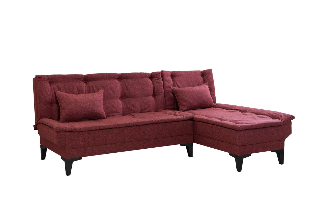 Canapea extensibilă de colț Santo-S, Diverse culori, 225x85x86 cm - Bordo | SKU: 867UNQ1909 | Canapea extensibilă de colț Santo-S, 225x85x86 cm, varianta Bordo, produs pentru amenajarea locuinței, disponibil online în România la CasaMob