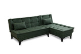 Canapea extensibilă de colț Santo-S, Diverse culori, 225x85x86 cm - Verde | SKU: 867UNQ1910 | Canapea extensibilă de colț Santo-S, 225x85x86 cm, varianta Verde, produs pentru amenajarea locuinței, disponibil online în România la CasaMob