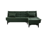 Canapea extensibilă de colț Santo-S, Diverse culori, 225x85x86 cm - Verde | SKU: 867UNQ1910 | Canapea extensibilă de colț Santo-S, 225x85x86 cm, varianta Verde, produs pentru amenajarea locuinței, disponibil online în România la CasaMob