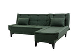 Canapea extensibilă de colț Santo-S, Diverse culori, 225x85x86 cm - Verde | SKU: 867UNQ1910 | Canapea extensibilă de colț Santo-S, 225x85x86 cm, varianta Verde, produs pentru amenajarea locuinței, disponibil online în România la CasaMob
