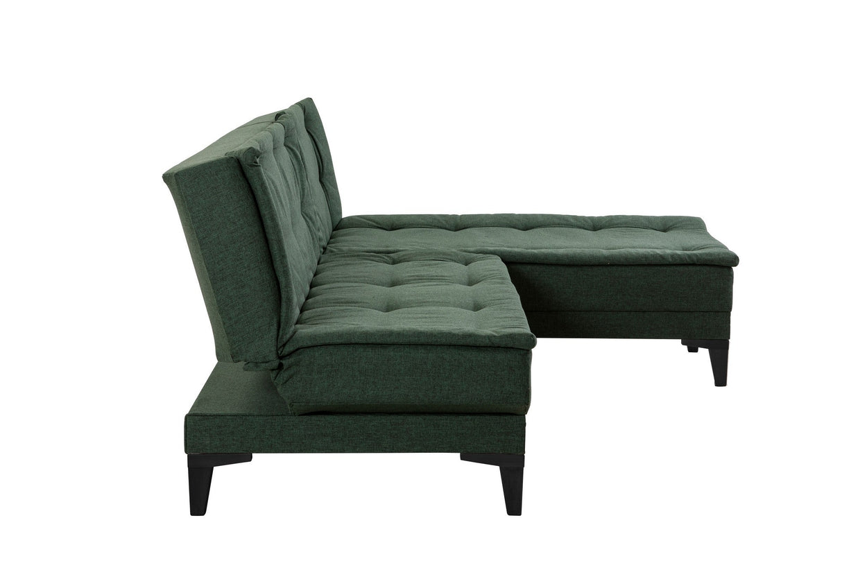 Canapea extensibilă de colț Santo-S, Diverse culori, 225x85x86 cm - Verde | SKU: 867UNQ1910 | Canapea extensibilă de colț Santo-S, 225x85x86 cm, varianta Verde, produs pentru amenajarea locuinței, disponibil online în România la CasaMob