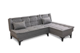 Canapea extensibilă de colț Santo-S, Diverse culori, 225x85x86 cm - Gri deschis | SKU: 867UNQ1911 | Canapea extensibilă de colț Santo-S, 225x85x86 cm, varianta Gri deschis, produs pentru amenajarea locuinței, disponibil online în România la CasaMob