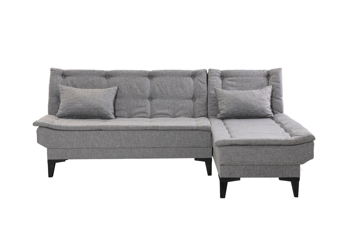 Canapea extensibilă de colț Santo-S, Diverse culori, 225x85x86 cm - Gri deschis | SKU: 867UNQ1911 | Canapea extensibilă de colț Santo-S, 225x85x86 cm, varianta Gri deschis, produs pentru amenajarea locuinței, disponibil online în România la CasaMob