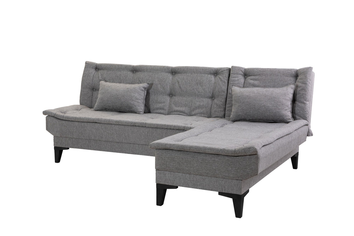 Canapea extensibilă de colț Santo-S, Diverse culori, 225x85x86 cm - Gri deschis | SKU: 867UNQ1911 | Canapea extensibilă de colț Santo-S, 225x85x86 cm, varianta Gri deschis, produs pentru amenajarea locuinței, disponibil online în România la CasaMob