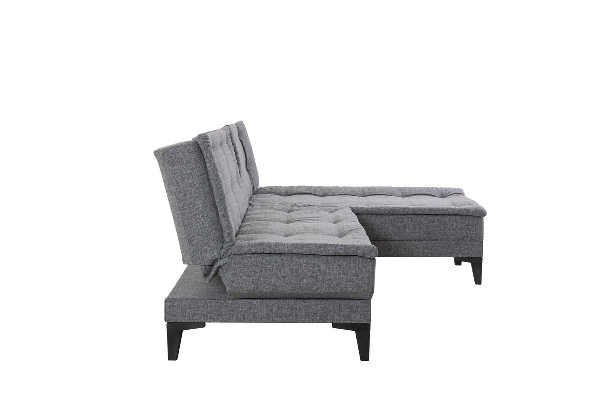 Canapea extensibilă de colț Santo-S, Diverse culori, 225x85x86 cm - Gri închis | SKU: 867UNQ1912 | Canapea extensibilă de colț Santo-S, 225x85x86 cm, varianta Gri închis, produs pentru amenajarea locuinței, disponibil online în România la CasaMob