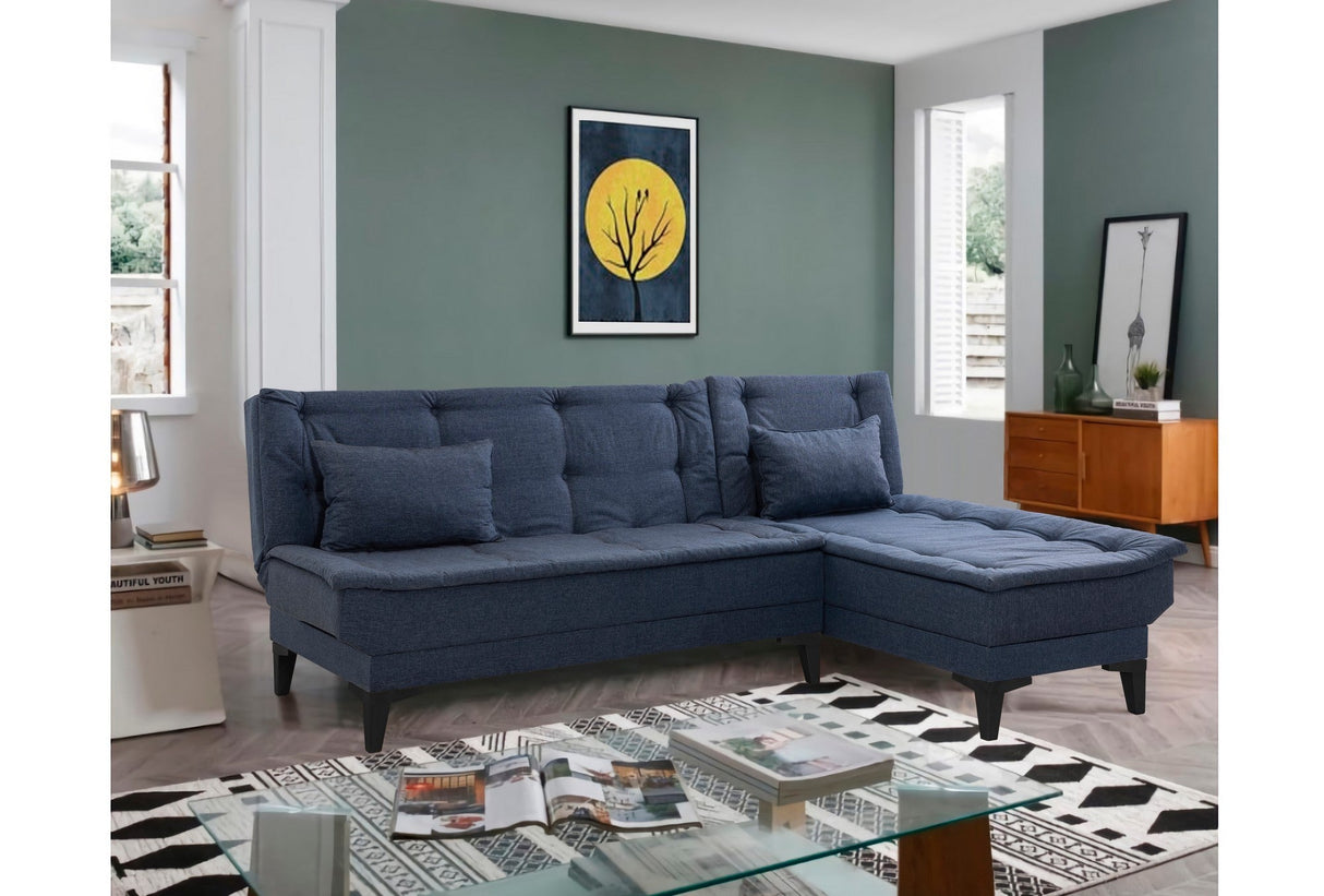 Canapea extensibilă de colț Santo-S, Diverse culori, 225x85x86 cm - Bleumarin | SKU: 867UNQ1913 | Canapea extensibilă de colț Santo-S, 225x85x86 cm, varianta Bleumarin, produs pentru amenajarea locuinței, disponibil online în România la CasaMob