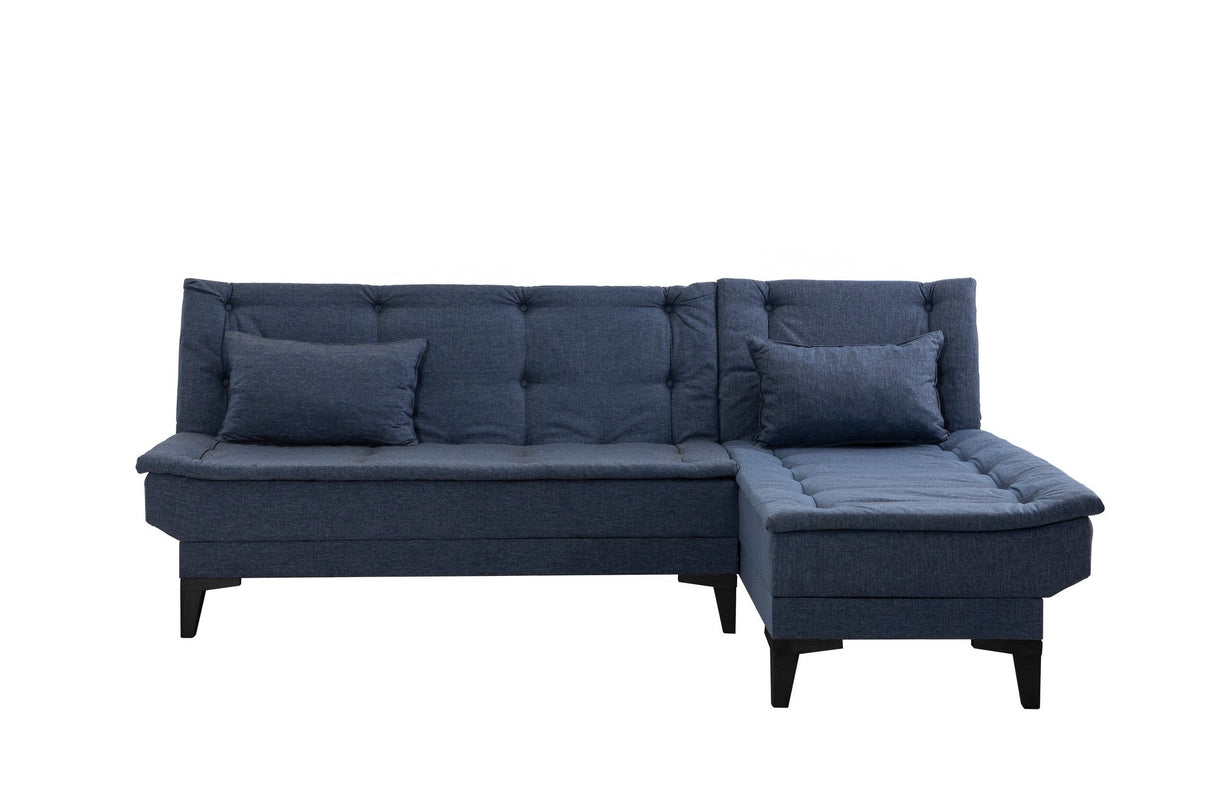 Canapea extensibilă de colț Santo-S, Diverse culori, 225x85x86 cm - Bleumarin | SKU: 867UNQ1913 | Canapea extensibilă de colț Santo-S, 225x85x86 cm, varianta Bleumarin, produs pentru amenajarea locuinței, disponibil online în România la CasaMob