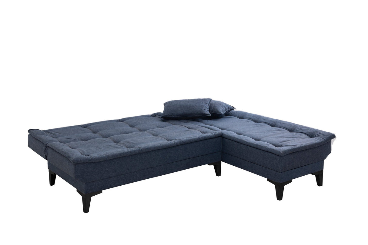 Canapea extensibilă de colț Santo-S, Diverse culori, 225x85x86 cm - Bleumarin | SKU: 867UNQ1913 | Canapea extensibilă de colț Santo-S, 225x85x86 cm, varianta Bleumarin, produs pentru amenajarea locuinței, disponibil online în România la CasaMob