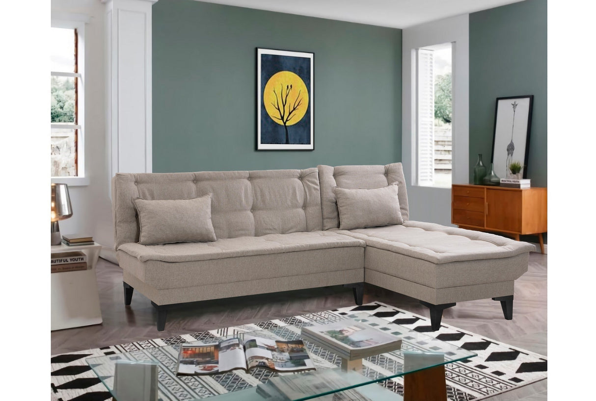 Canapea extensibilă de colț Santo-S, Diverse culori, 225x85x86 cm - Crem | SKU: 867UNQ1914 | Canapea extensibilă de colț Santo-S, 225x85x86 cm, varianta Crem, produs pentru amenajarea locuinței, disponibil online în România la CasaMob