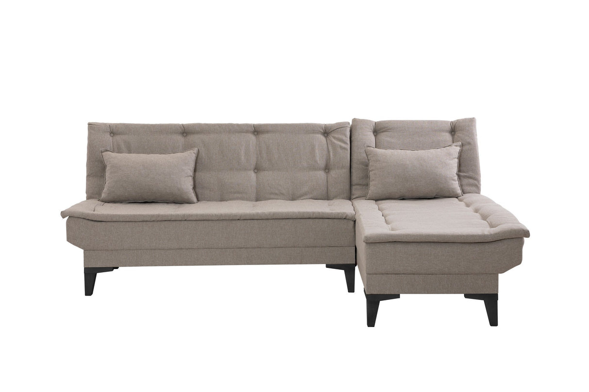Canapea extensibilă de colț Santo-S, Diverse culori, 225x85x86 cm - Crem | SKU: 867UNQ1914 | Canapea extensibilă de colț Santo-S, 225x85x86 cm, varianta Crem, produs pentru amenajarea locuinței, disponibil online în România la CasaMob