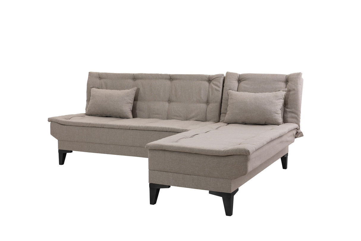 Canapea extensibilă de colț Santo-S, Diverse culori, 225x85x86 cm - Crem | SKU: 867UNQ1914 | Canapea extensibilă de colț Santo-S, 225x85x86 cm, varianta Crem, produs pentru amenajarea locuinței, disponibil online în România la CasaMob