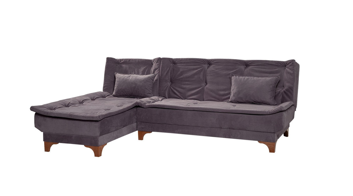 Canapea extensibilă de colț Kelebek Stânga, Diverse culori, 225x160x86 cm - Antracit | SKU: 867UNQ1916 | Canapea extensibilă de colț Kelebek Stânga, 225x160x86 cm, varianta Antracit, produs pentru amenajarea locuinței, disponibil online în România la CasaMob
