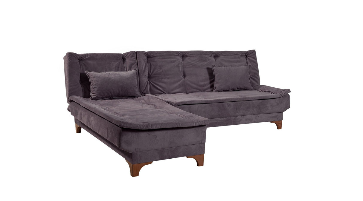 Canapea extensibilă de colț Kelebek Stânga, Diverse culori, 225x160x86 cm - Antracit | SKU: 867UNQ1916 | Canapea extensibilă de colț Kelebek Stânga, 225x160x86 cm, varianta Antracit, produs pentru amenajarea locuinței, disponibil online în România la CasaMob